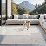 the carpet Santo Plus moderner Teppich - hochwertiger Wohnzimmer Schlafzimmer Teppich Creme - Boho...