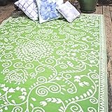 Fab Hab - Murano - Limettengrün & Creme - Teppich/ Matte für den Innen- und Außenbereich (90 cm x...