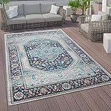 Paco Home In & Outdoor Teppich Kurzflor Teppich mit Orientalischem Design, Größen, Größe:140x200...