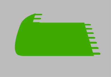 Ein grüner Outdoor-Teppich